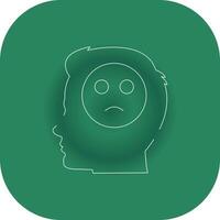 Emotions Sad Creative Icon Design vector
