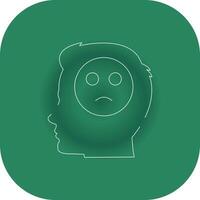 Emotions Sad Creative Icon Design vector