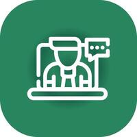 Online Interview Creative Icon Design vector