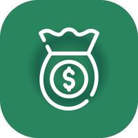 Money Bag Creative Icon Design vector