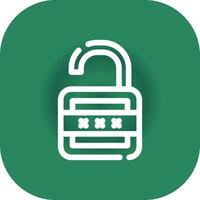 Lock Open Creative Icon Design vector