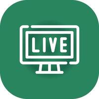 Live Streaming Creative Icon Design vector