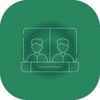 Online Meeting Creative Icon Design vector