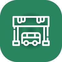 diseño de icono creativo de parada de autobús vector