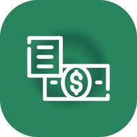 Bank Bill Creative Icon Design vector