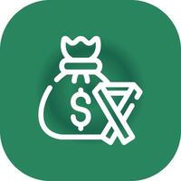 diseño de icono creativo de bolsa de dinero vector