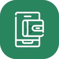 Mobile Wallet Creative Icon Design vector