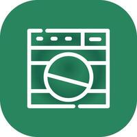 Washing Machine Creative Icon Design vector