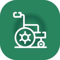 Wheelchair Creative Icon Design vector