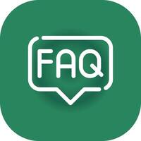 FAQ Creative Icon Design vector