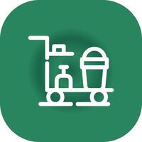 Cleaning Cart Creative Icon Design vector