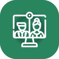 Online Interview Creative Icon Design vector