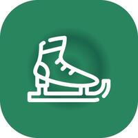 diseño de icono creativo de patines de hielo vector