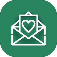 diseño de icono creativo de carta de amor vector