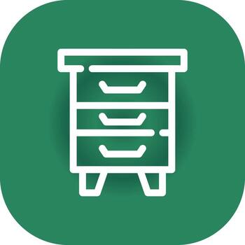 Bedside Table Creative Icon Design vector