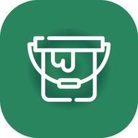 Paint Bucket Creative Icon Design vector
