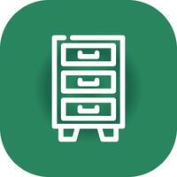 Filing Cabinet Creative Icon Design vector