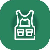 Bulletproof Vest Creative Icon Design vector