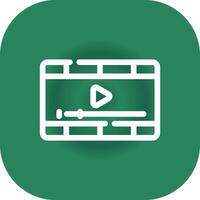 Video Player Creative Icon Design vector