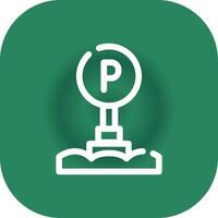 Parking Sign Creative Icon Design vector