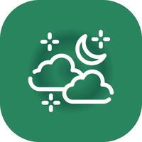 Cloudy Weather Creative Icon Design vector