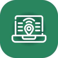 Digital Nomad Hub Creative Icon Design vector