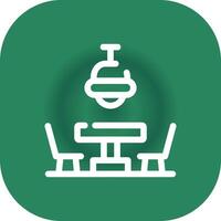 Dining Table Creative Icon Design vector