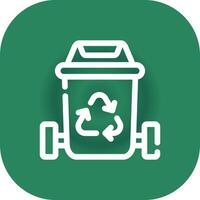 Trash Bin Creative Icon Design vector