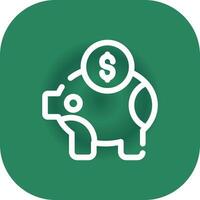 Piggy Bank Creative Icon Design vector