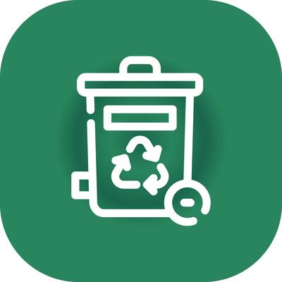 Trash Bin Creative Icon Design