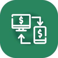 Online Transfer Creative Icon Design vector