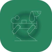 Robot Dog Creative Icon Design vector