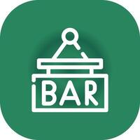 Bar Sign Board Creative Icon Design vector