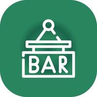 Bar Sign Board Creative Icon Design vector