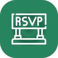 Rsvp Creative Icon Design vector