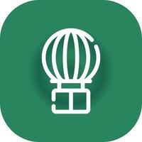 Hot Air Balloon Creative Icon Design vector