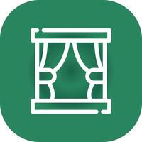 Curtain Creative Icon Design vector