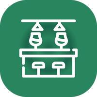 Bar Counter Creative Icon Design vector