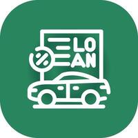 Car Loan Creative Icon Design vector