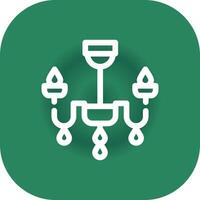 Chandelier Creative Icon Design vector