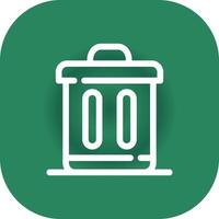 Trash Bin Creative Icon Design vector