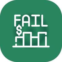 Business Fail Creative Icon Design vector