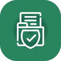 Secured Backup Creative Icon Design vector