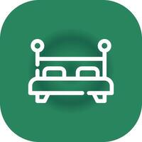 diseño de icono creativo de cama doble vector