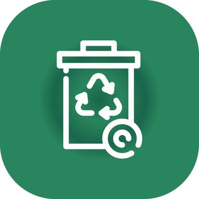 Recycle Bin Creative Icon Design