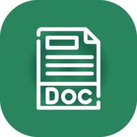 Doc File Format Creative Icon Design vector