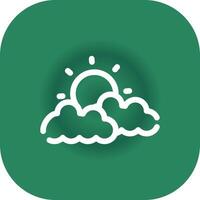 Cloudy Day Creative Icon Design vector