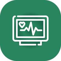 ECG Monitor Creative Icon Design vector