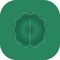 Human Brain Creative Icon Design vector