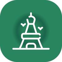 diseño de icono creativo de la torre eiffel vector